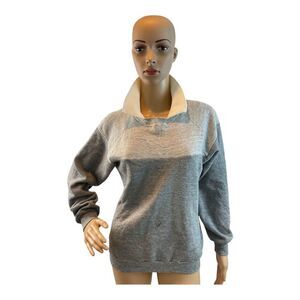 Women’s Vintage  Gray Cotton Rayon Sweater Jacket SIze M. Made In USA